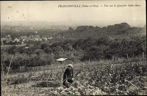 Ak Franconville Val d Oise, Vue sur le Quartier Saint Marc