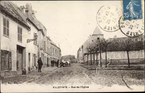 Ak Villepinte Seine Saint Denis, Rue de l'Eglise