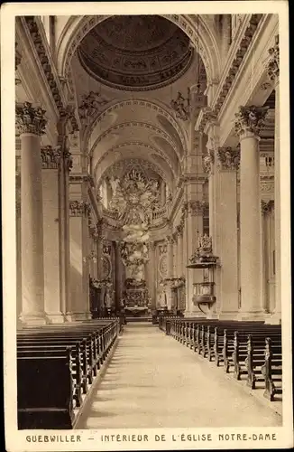 Ak Guebwiller Gebweiler Haut Rhin, Eglise Notre Dame, Interieur