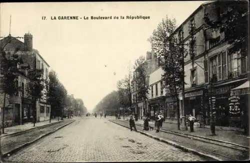 Ak La Garenne Hauts de Seine, Boulevard de la Republique