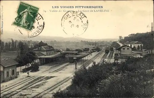 Ak Laveline-devant-Bruyères Vosges, La Gare