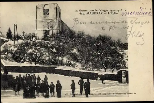 Ak Maudray Lothringen Vosges, L'Eglise