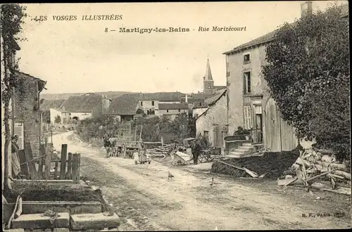 Ak Martigny les Bains Lothringen Vosges, Rue Morizecourt