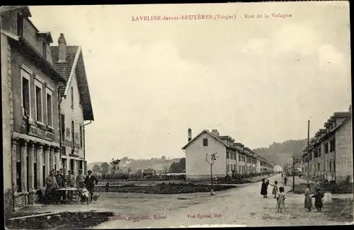 Ak Laveline-devant-Bruyères Vosges, Rue de la Vologne