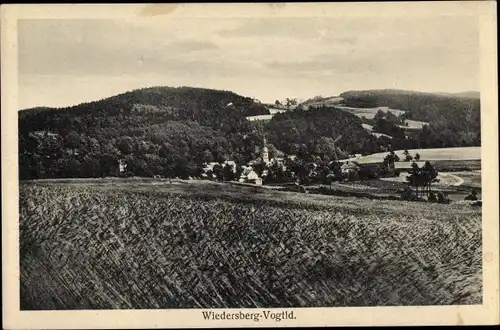 Ak Wiedersberg Triebel im Vogtland, Panorama vom Ort