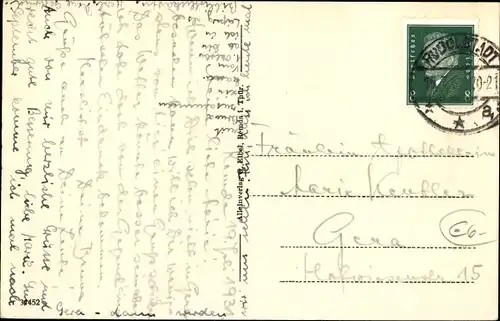 Ak Remda Teichel in Thüringen, Panorama von Süden gesehen