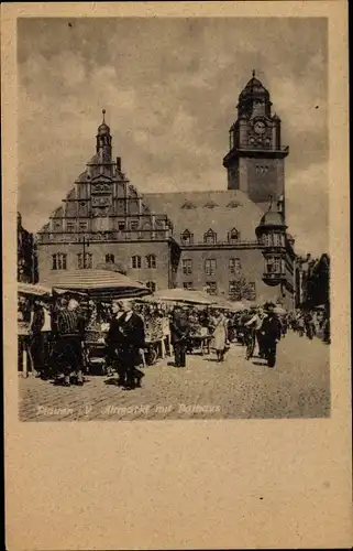 Ak Plauen im Vogtland, Altmarkt mit Rathaus