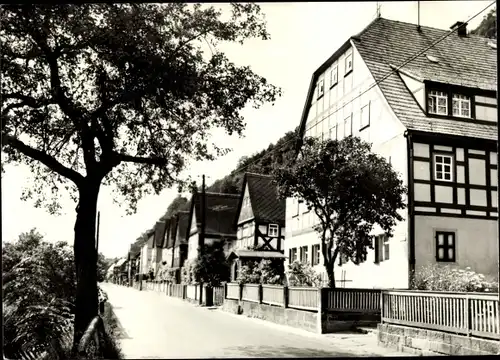 Ak Postelwitz Bad Schandau an der Elbe, Siebenbrüderhäuser mit Vaterhaus