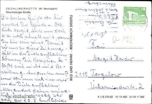 Ak Zechlinerhütte Rheinsberg in Brandenburg, Rheinsberger Straße