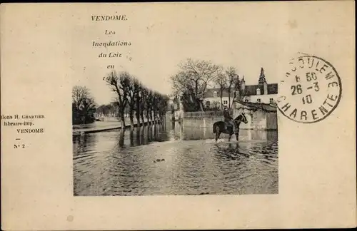 Ak Vendôme Loir et Cher, Inondations 1910