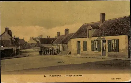 Ak Villemurlin Loiret, Route de Isdes