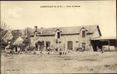 Ak Jambville Yvelines, Cour de Ferme