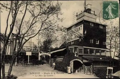 Ak Sannois Val d’Oise, Moulin de la Terrasse, Le Pere La Galette