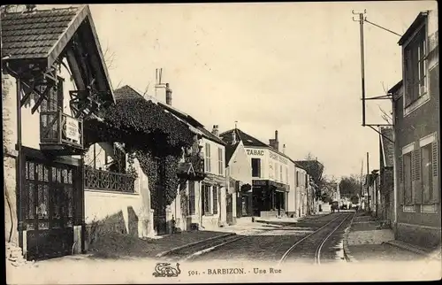 Ak Barbizon Seine et Marne, Une Rue