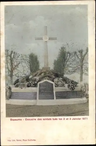 Ak Bapaume Pas de Calais, Ossuaire des soldats