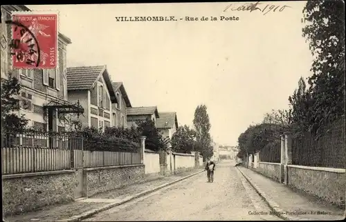 Ak Villemomble Seine Saint Denis, Rue de la Poste