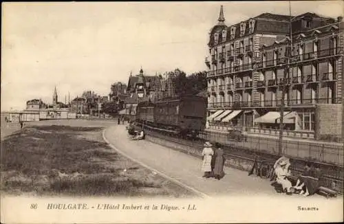 Ak Houlgate Calvados, L'Hotel Imbert et la Digue