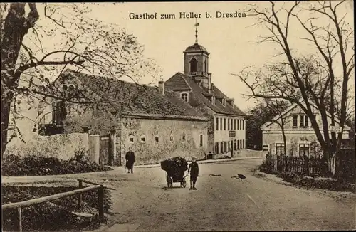 Ak Dresden Nord Hellerau, Gasthof zum Heller