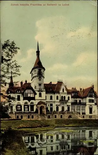 Ak Zlín Zlínský kraj in Mähren, Schloss Lešná, Seifernu na Lesne, Schloss