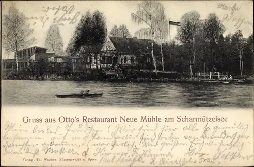 Ak Wendisch Rietz im Kreis Oder Spree, Otto's Restaurant Neue Mühle am Scharmützelsee