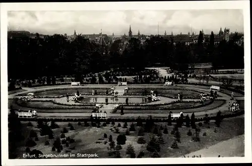 Ak Erfurt in Thüringen, Sorgebrunnen im Stadtpark