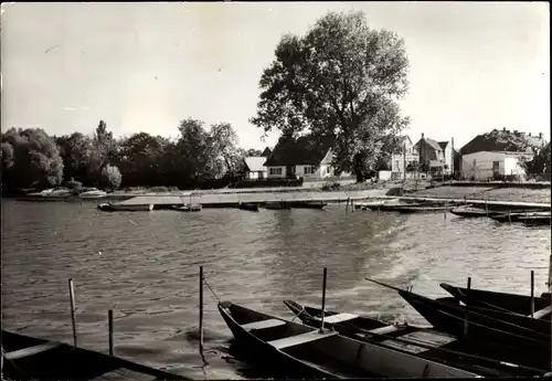 Ak Semlin Rathenow im Havelland, Bootshafen