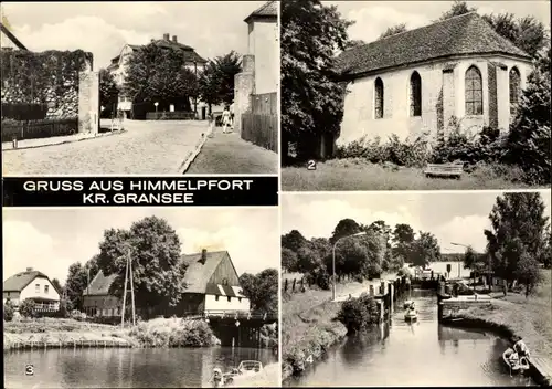 Ak Himmelpfort Fürstenberg an der Havel, Klosterkirche, Schleuse, Stadtmauer, Kanal