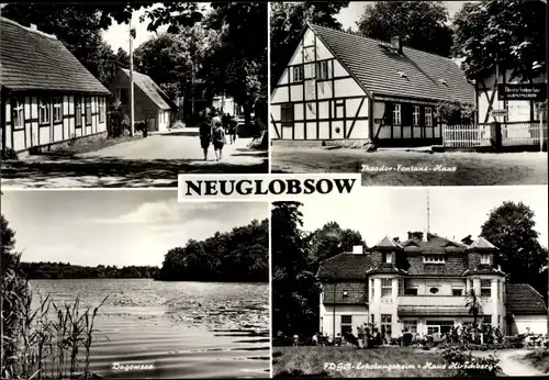 Ak Neuglobsow Stechlin Brandenburg, Theodor Fontane Haus, Haus Hirschberg FDGB Erholungsheim