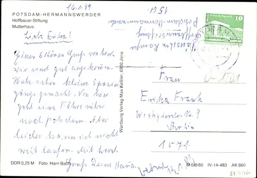 Ak Hermannswerder Potsdam in Brandenburg, Hofbauer Stiftung, Mutterhaus