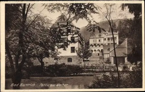 Ak Bad Bertrich in der Eifel, Partie am Weiher