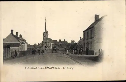 Ak Sully la Chapelle Loiret, Le Bourg, Eglise