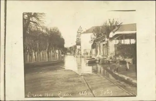 Ak Meulan en Yvelines, Quai Albert Joly, Crue