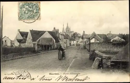 Ak Dourdan Essonne, Porte d'Etampes
