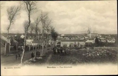 Ak Dourdan Essonne, Vue generale