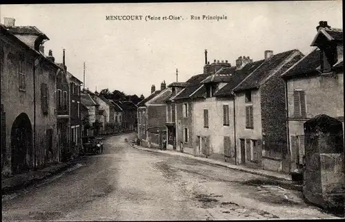 Ak Menucourt Val d’Oise, Rue Principale