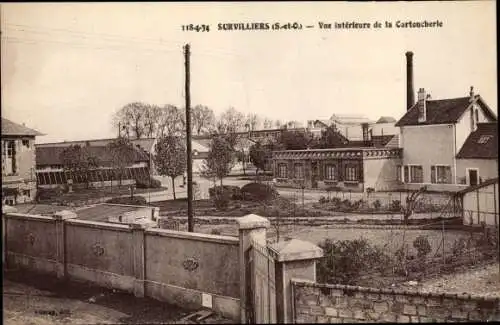 Ak Survilliers Val d'Oise, Vue interieure de la Cartoucherie