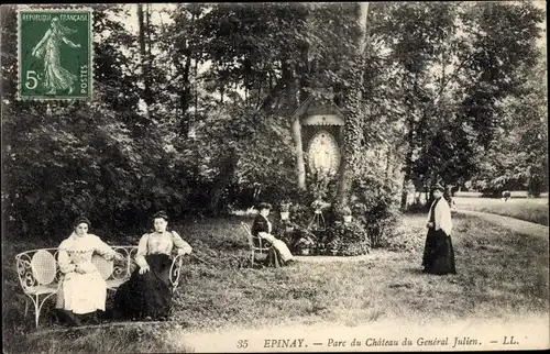 Ak Epinay Seine Saint Denis, Parc du Chateau du General Julien