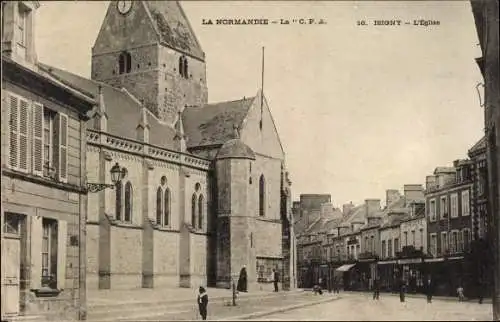 Ak Isigny sur Mer Calvados, Partie an der Kirche, L'Eglise