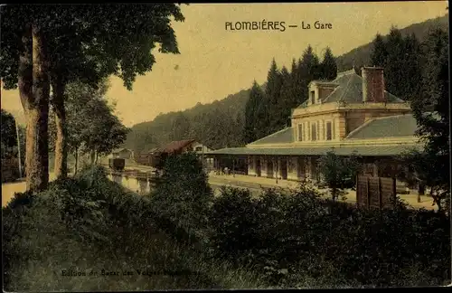 Ak Plombières les Bains Lothringen Vosges, La Gare