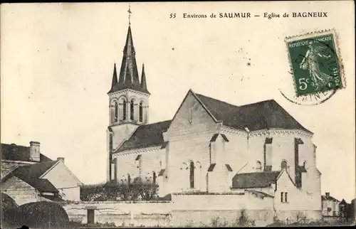 Ak Bagneux Hauts de Seine, Environs de Saumer, Eglise de Bagneux