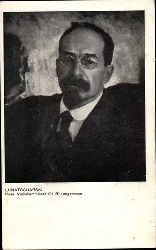 Ak Lunatscharski, Portrait, Freie Sozialistische Jugend Deutschlands
