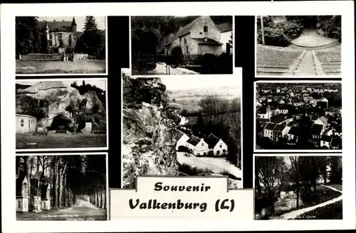 Ak Valkenburg Limburg, Oude Watermolen, Panorama vom Ort, Freilichtbühne