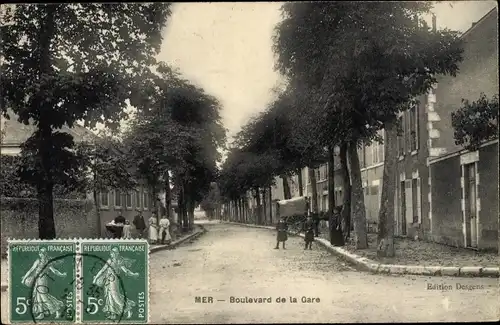 Ak Mer Loir et Cher, Boulevard de la Gare