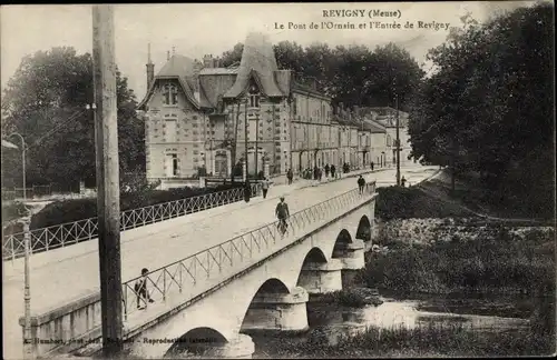 Ak Revigny Meuse, Pont de l'Ornain et l'Entree de Revigny