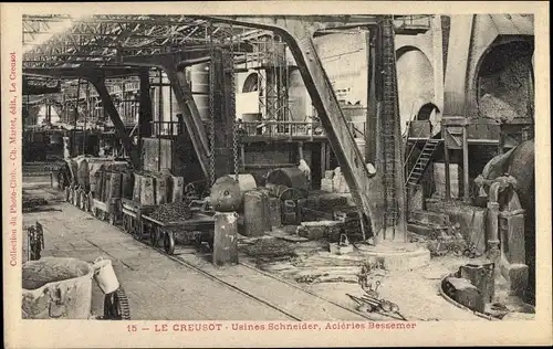 Ak Le Creusot Saône et Loire, Usines Schneider, Acieries Bessemer