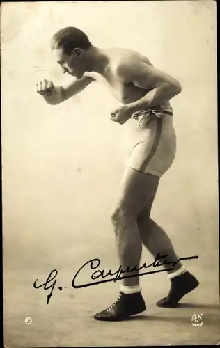 Ak Boxer Georges Carpentier, Portrait