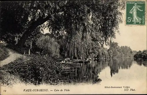 Ak Vaux sur Seine Yvelines, Coin de Peche