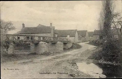 Ak Lechelle Seine et Marne, La Traconne