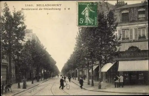 Ak Boulogne Billancourt Hauts de Seine, Boulevard de Strasbourg