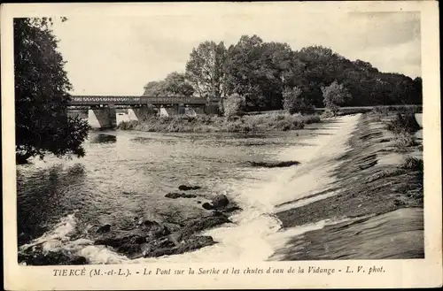 Ak Tiercé Maine et Loire, Le Pont sur la Sarthe